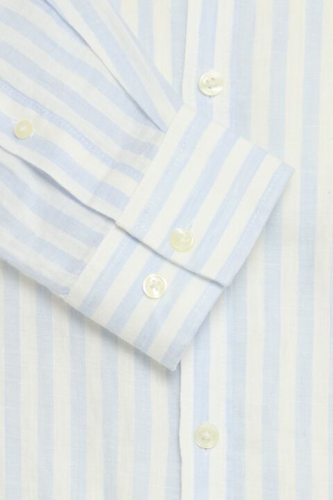 CFANTON LS CC linen striped shirt