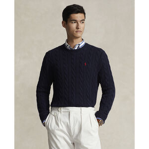 Cable-Knit Cotton Sweater