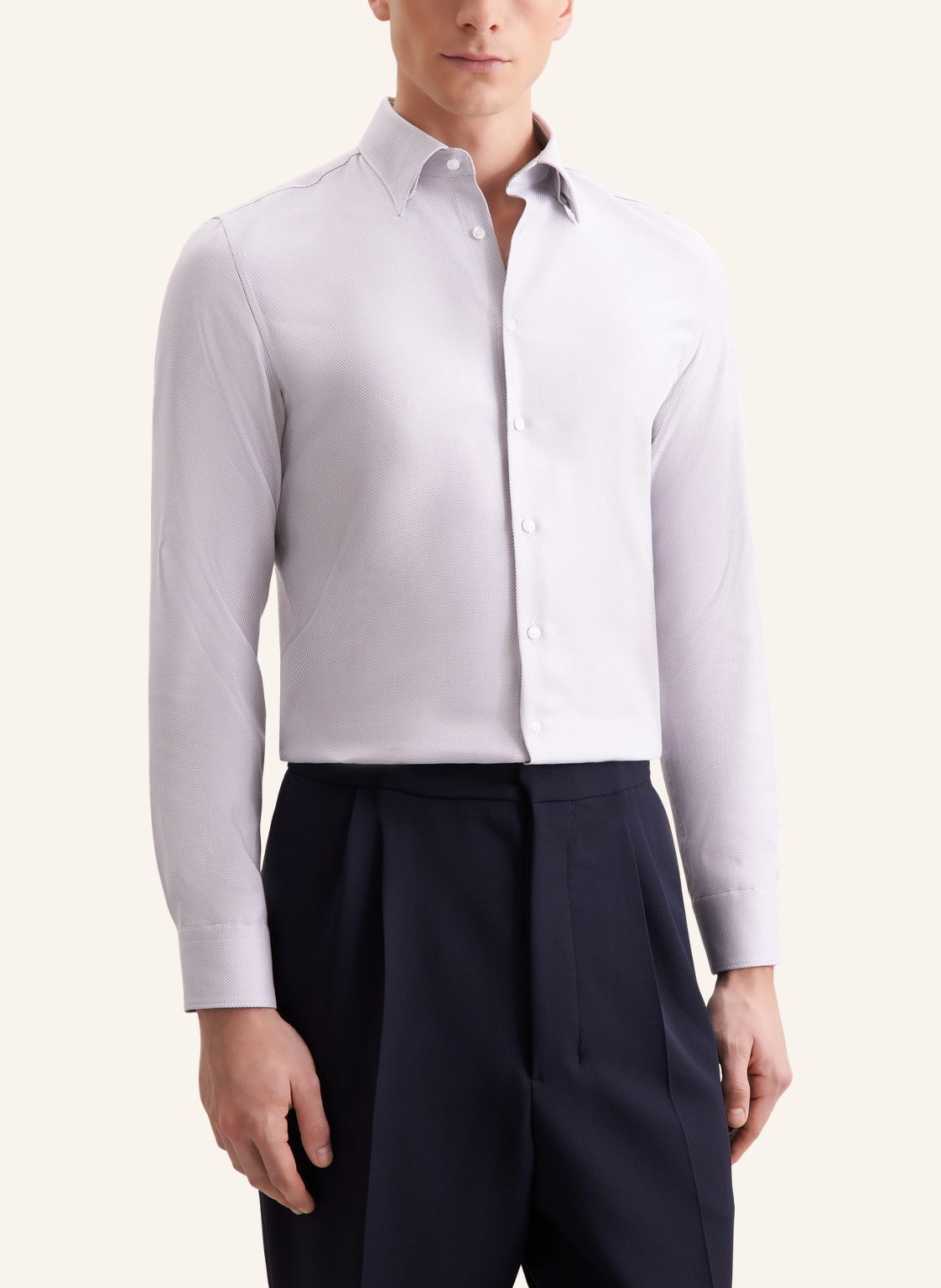 Business shirt Slim 1/1 Covered-Button-Down-Collar Structur