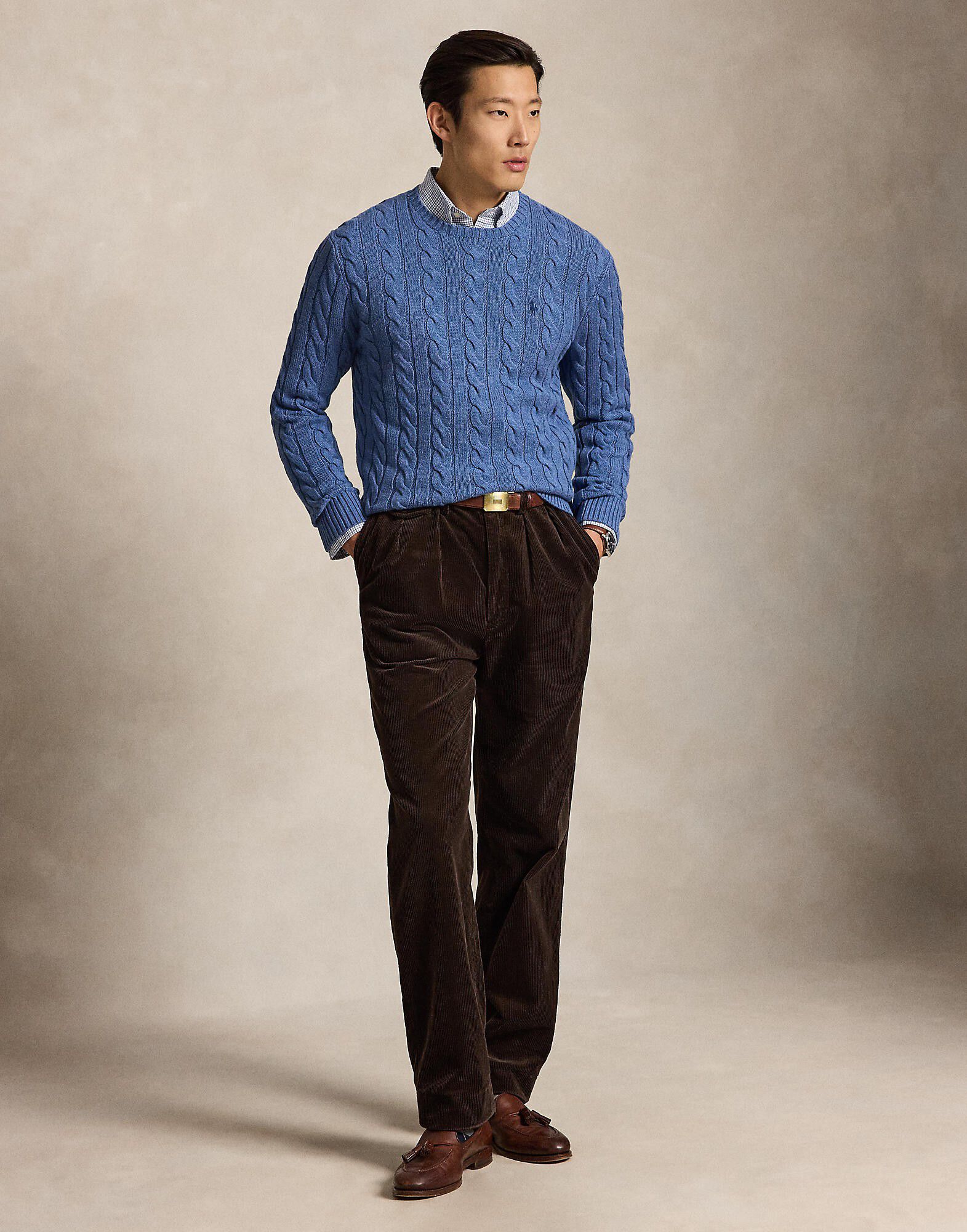 Cable-Knit Cotton Sweater