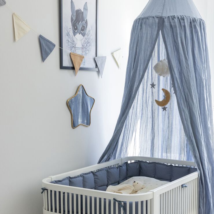 Flagranke, dobbelt-sidet, forest lake blue