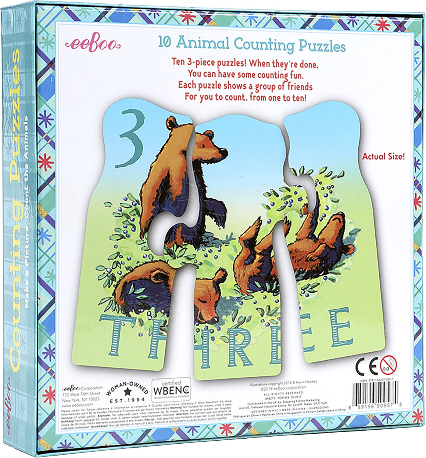 eeBoo - Leg & L&aelig;r puslespil - T&aelig;l et dyr p&aring; engelsk