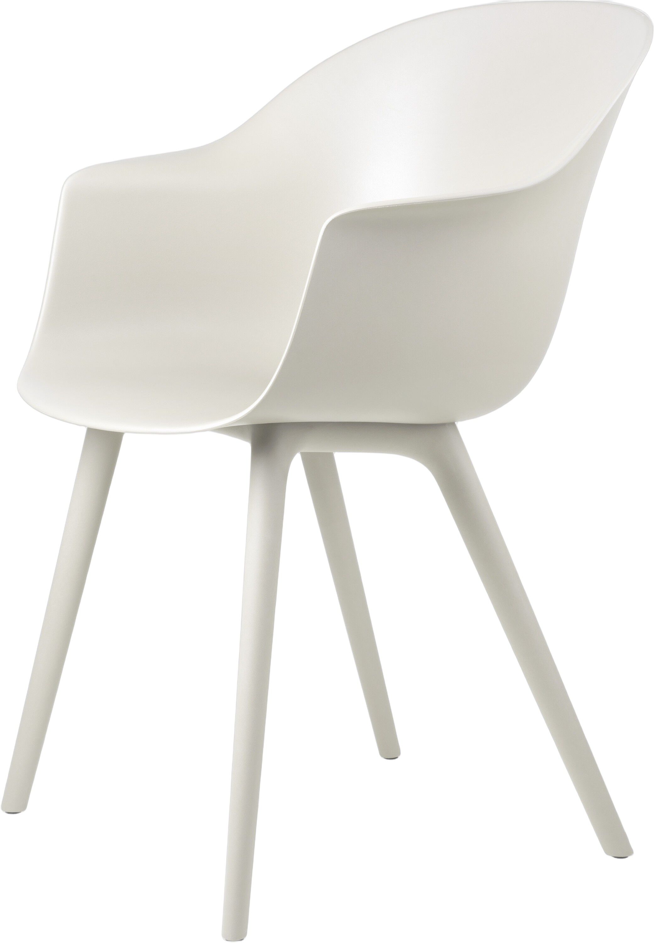 Bat Dining Chair - Un-Upholstered, Plastic base, Monochrome, Outdoor (
