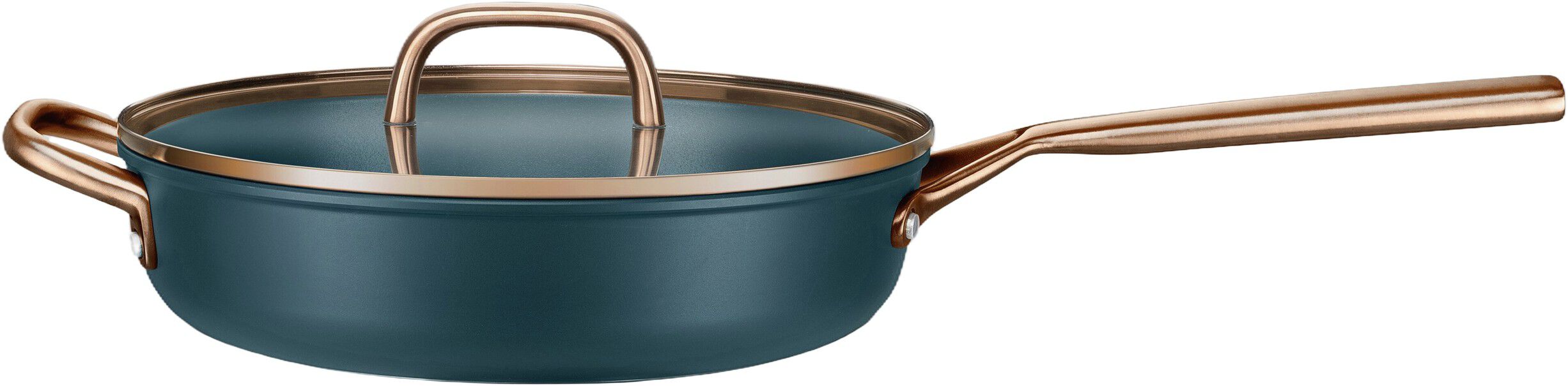 Milano, Sautepanne med glasslokk 28 cm, Aluminium