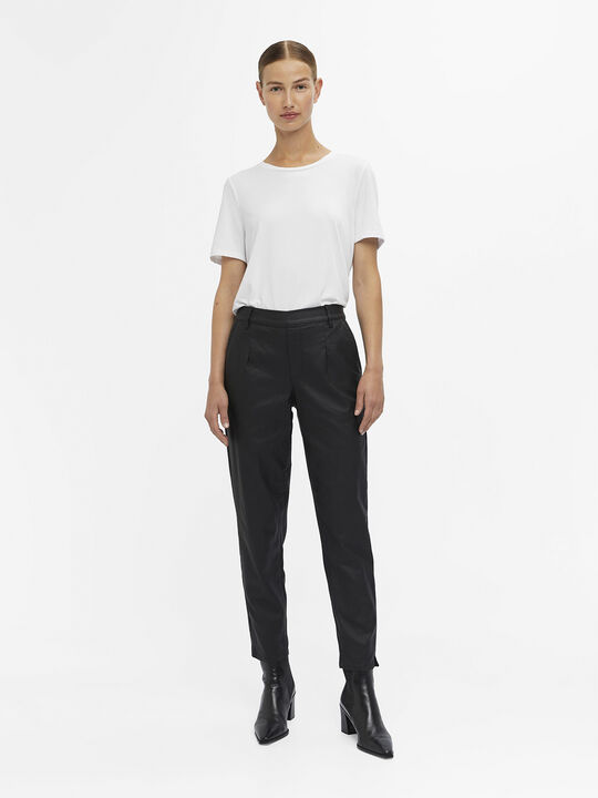 OBJBELLE LISA COATED PANT NOOS