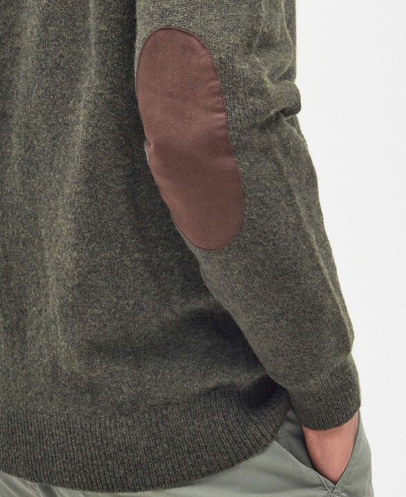 Barbour Essent Patch Zip Through Knitted Jumper Through Knit