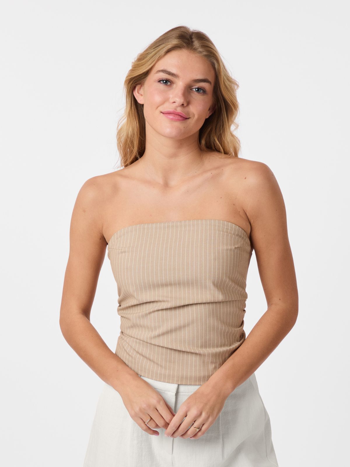 Tyree Melange Pinstripe Top