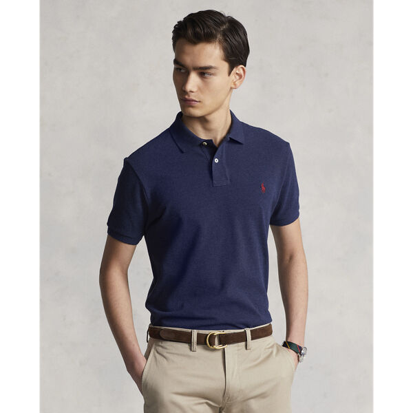 Custom Slim Fit Mesh Polo Shirt