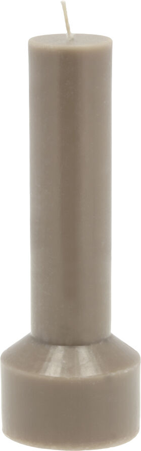 Kubbelys Hvils D7 x 20 cm Taupe Parafin/Stearin
