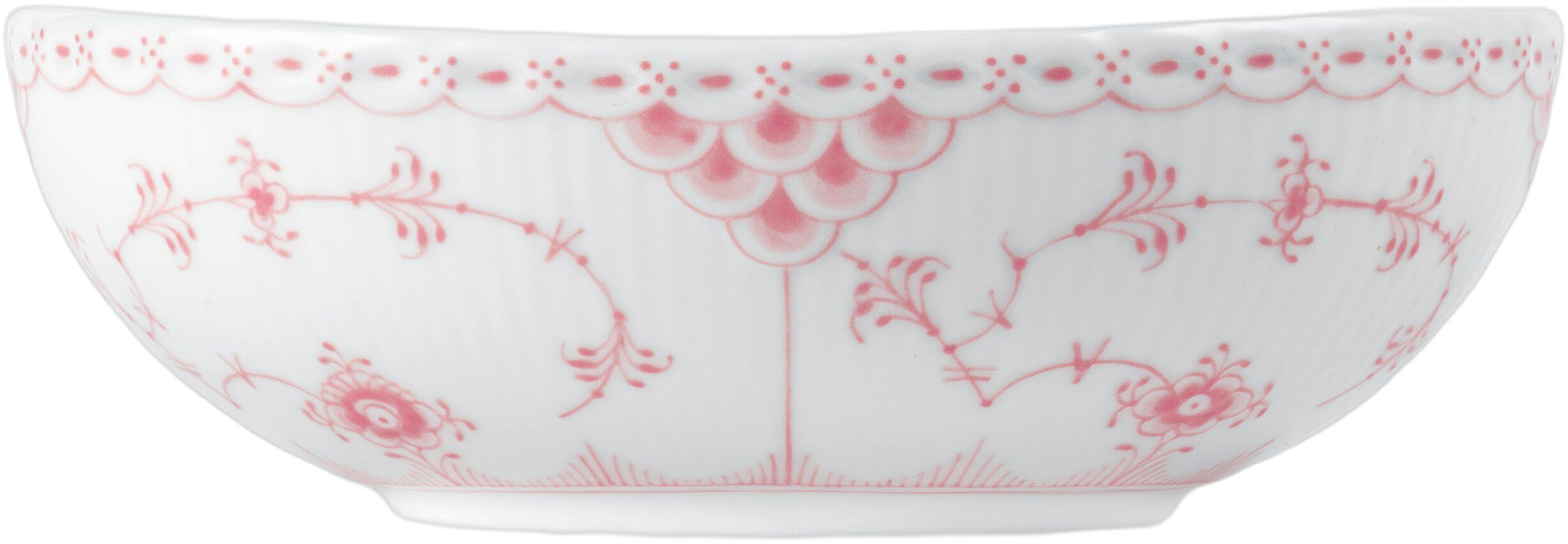 Koral Musselmalet Halvblonde oval sk&aring;l, 37 cl