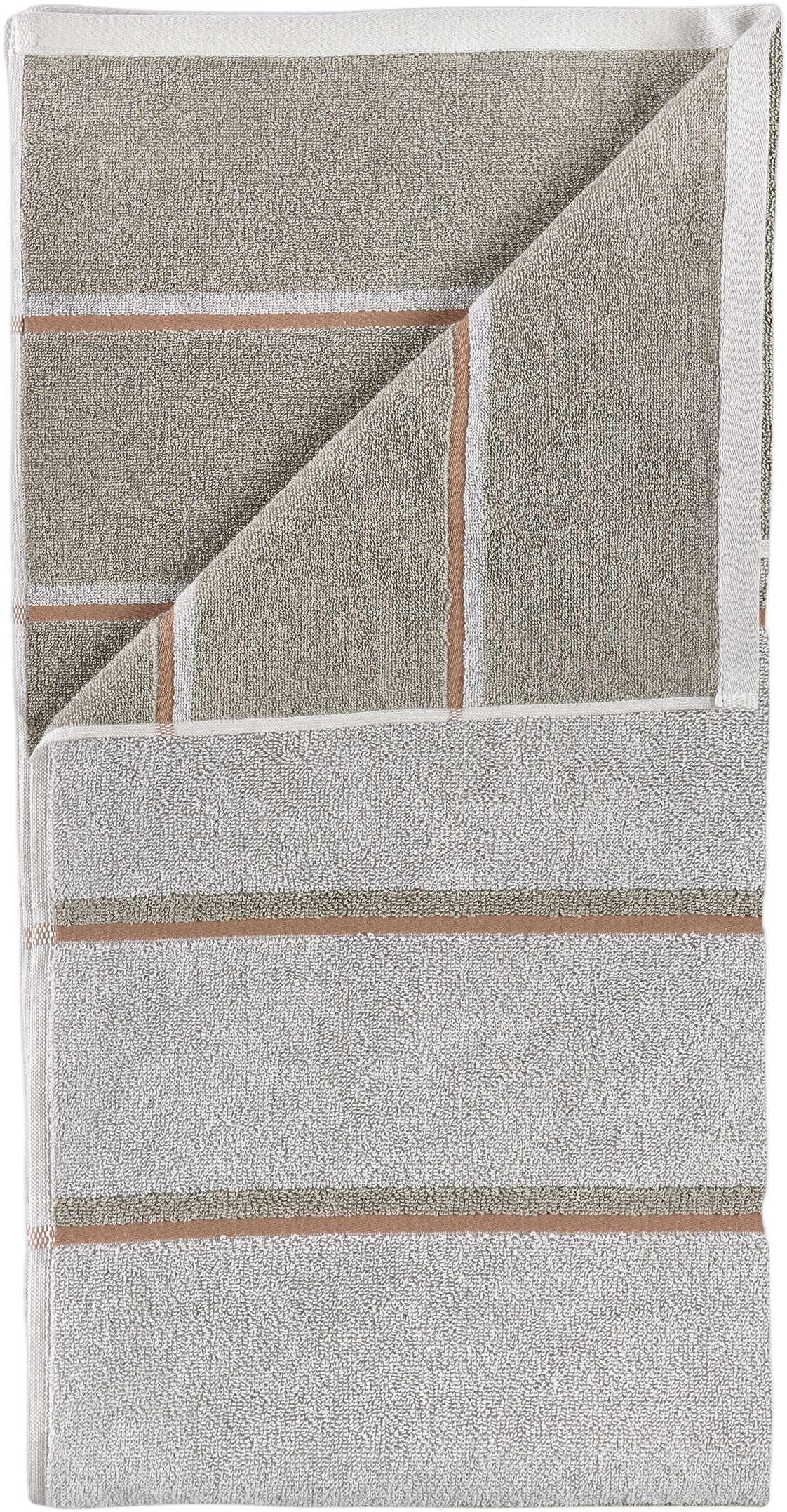 H&aring;ndkle Sauna 50x100 White/Soft Grey/Eucalyptus