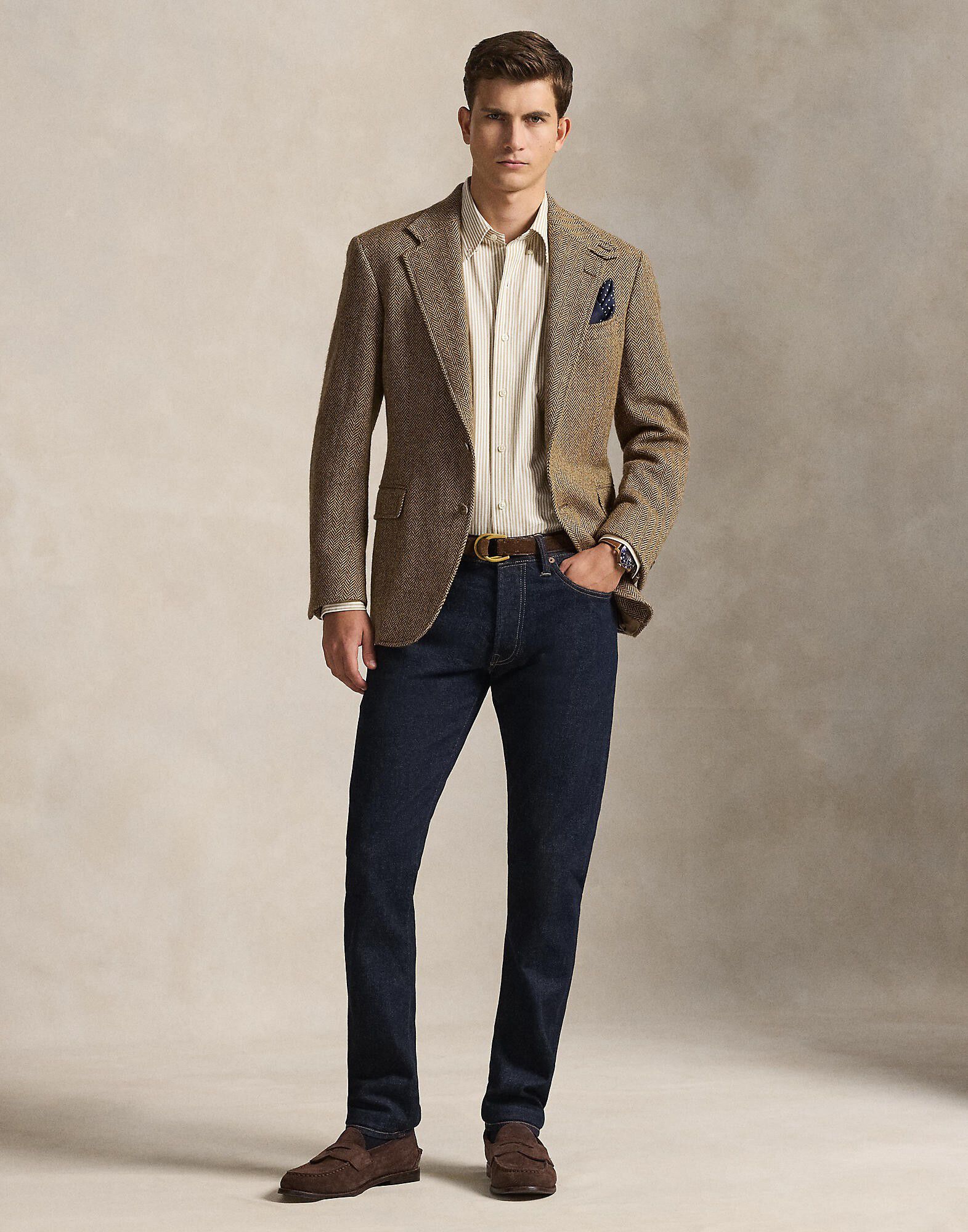 Custom Fit Striped Stretch Poplin Shirt