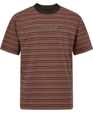 Cameron Stripe SS Knit OBSIDIAN FER