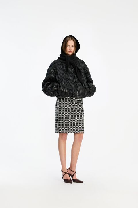 PLEATED BOMBER JACKET
