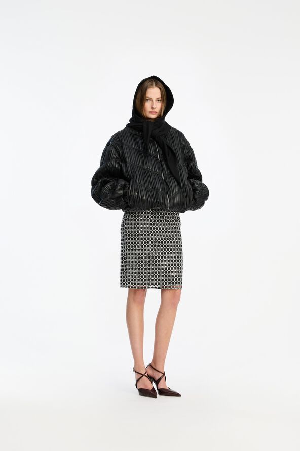 PLEATED BOMBER JACKET