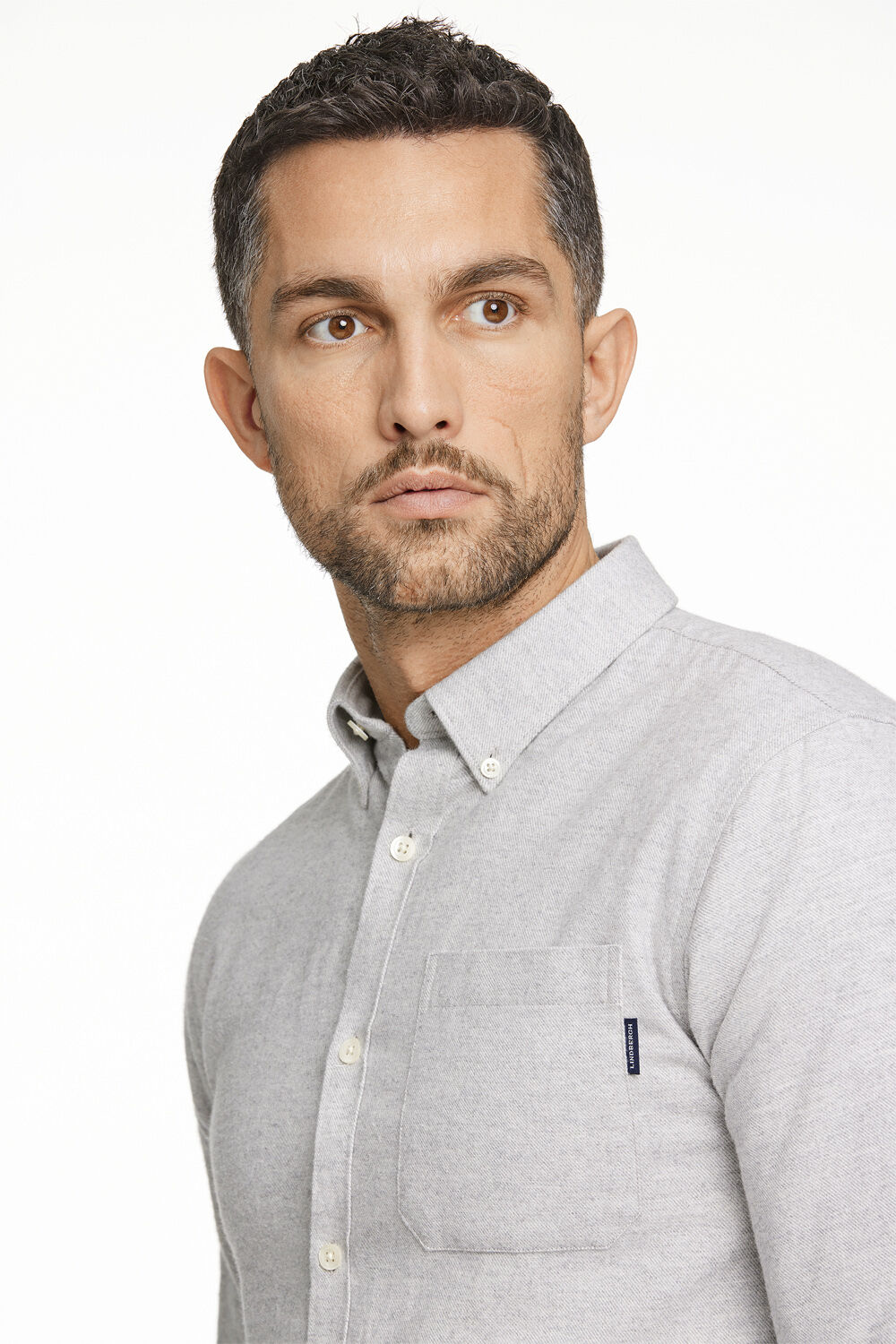 Brushed twill shirt L/S