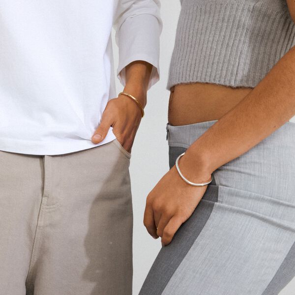 ALAIA bangle silver-plated