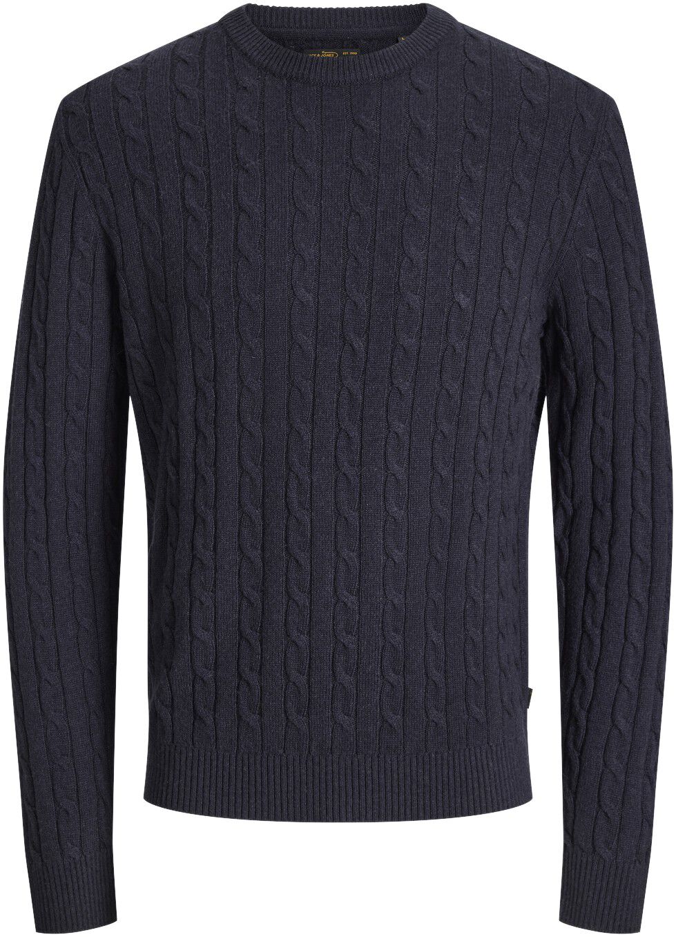 Jprblulambswool Knit Cable Crew Neck
