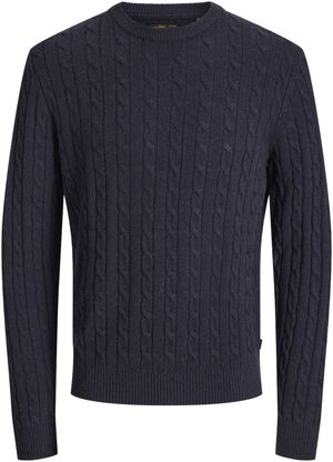 JPRBLULAMBSWOOL KNIT CABLE CREW NEC
