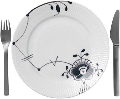 Sort Mega Riflet 22 cm. tallerken