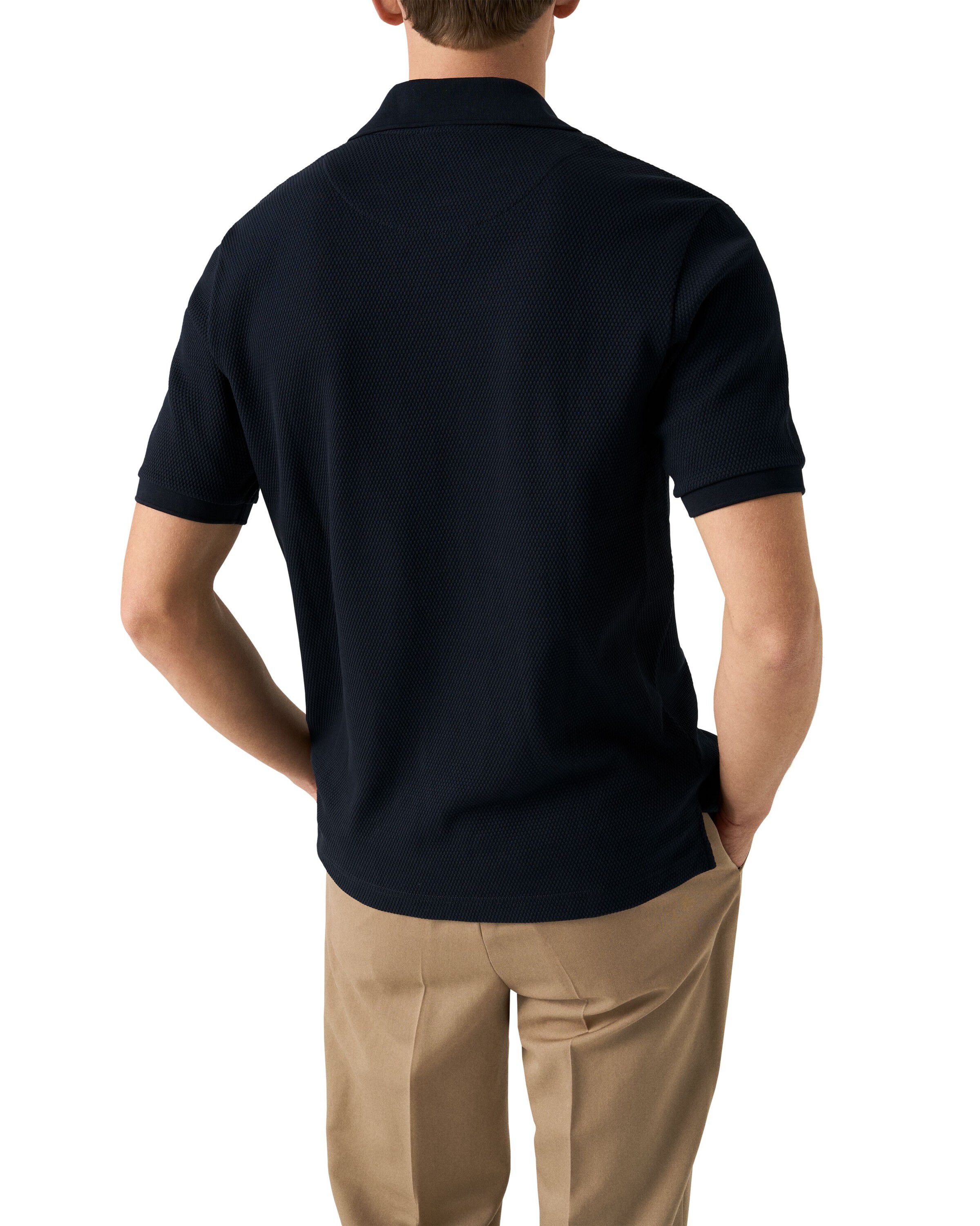 Waffle Open Collar Polo Shirt