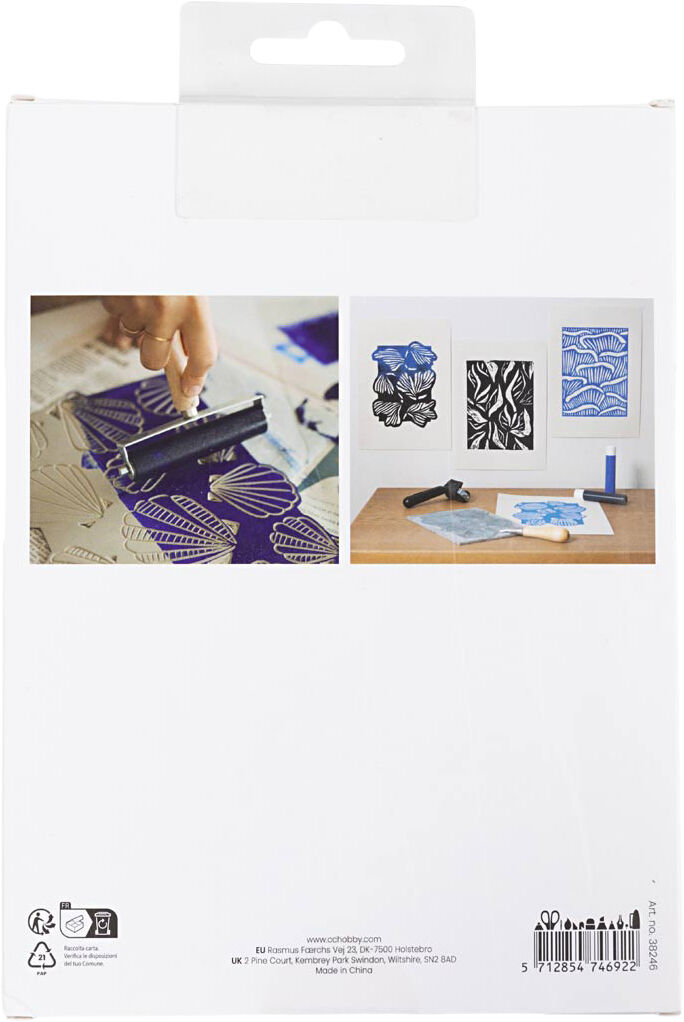 Stempelplade, 15x20 cm.