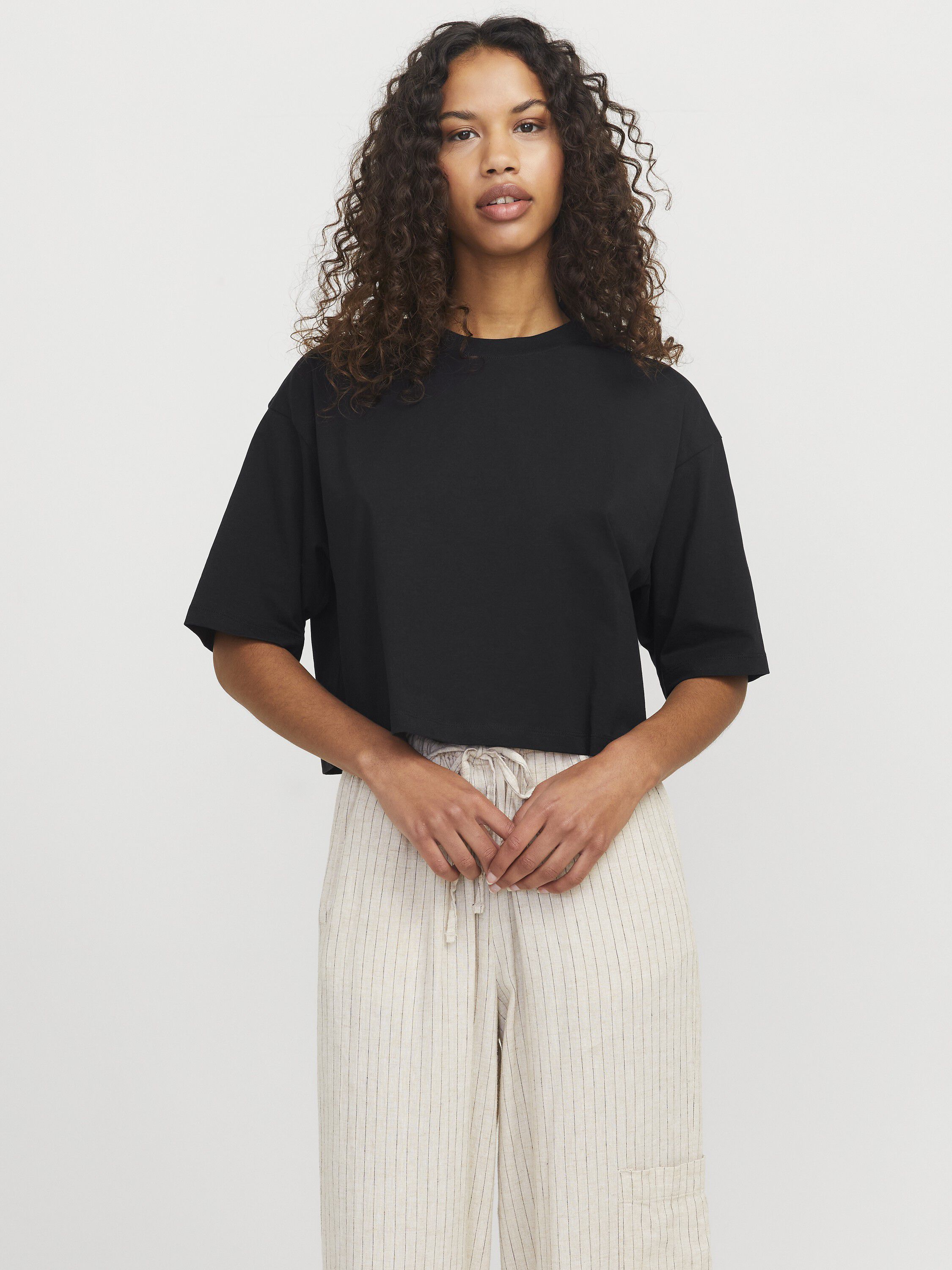 JXANDREA LOOSE SS CROPPED TEE JRS N