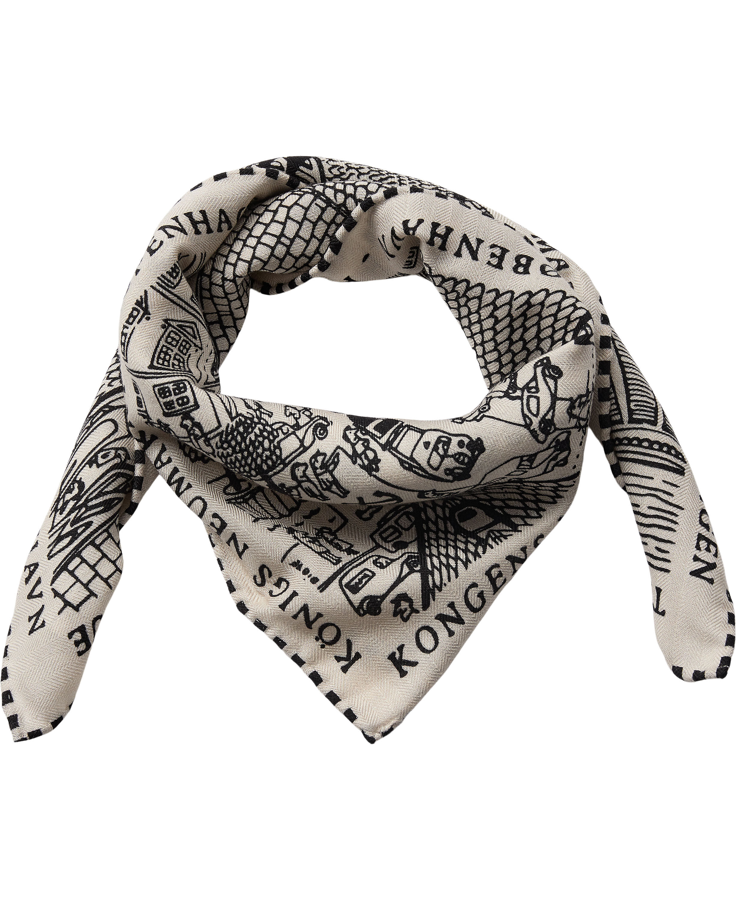 Geometric Scarf 100% Silk - 61x61cm