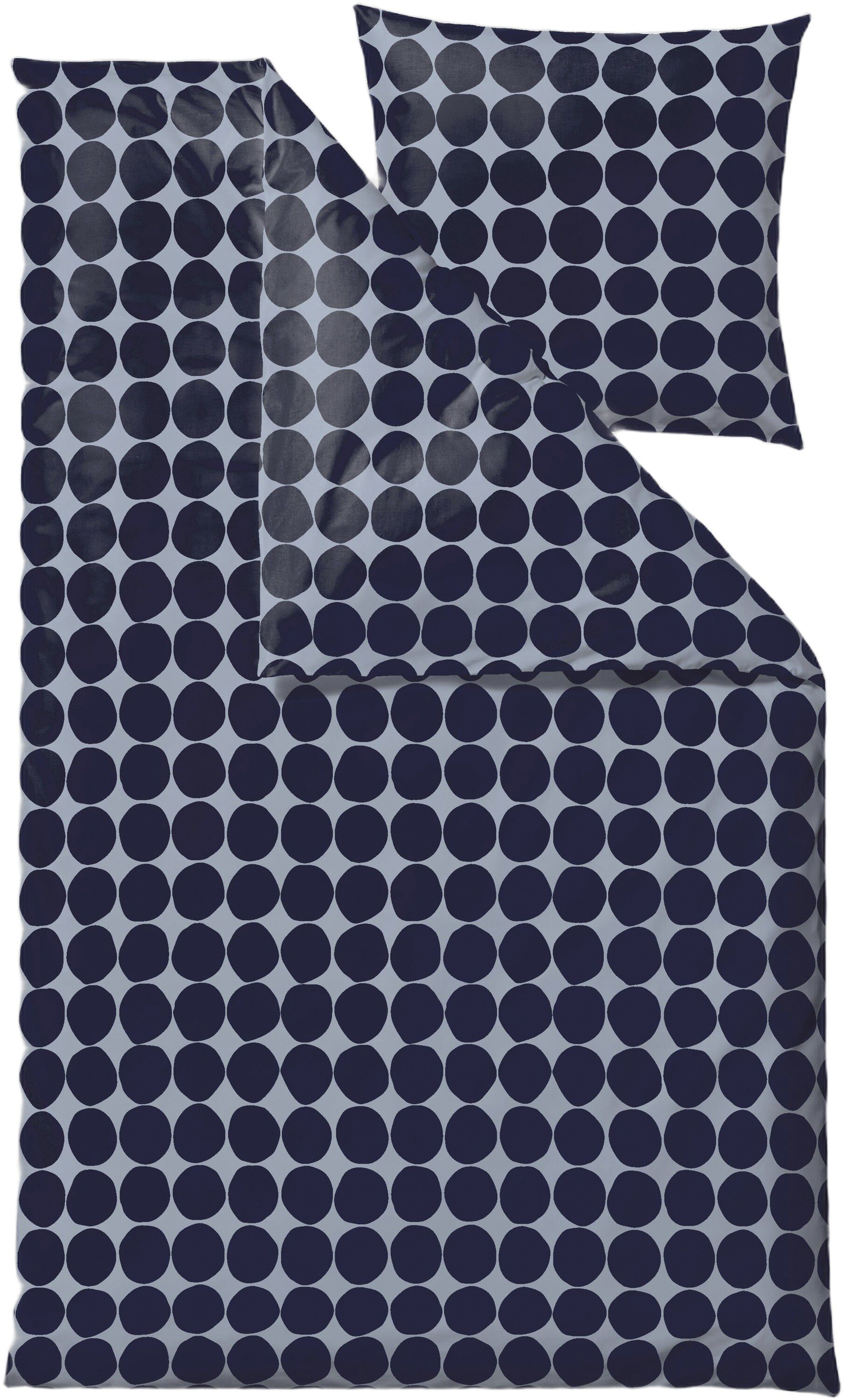 Sengesett 140 x 220 cm Bubbles Linen blue 100% Bomull