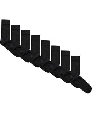 Mens plain sock - 8 pk bl mel