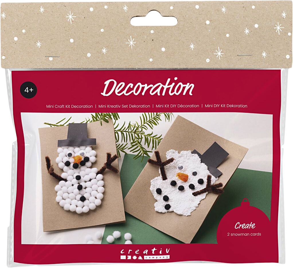 Mini DIY Kit Dekoration, Julekort med snem&aelig;nd