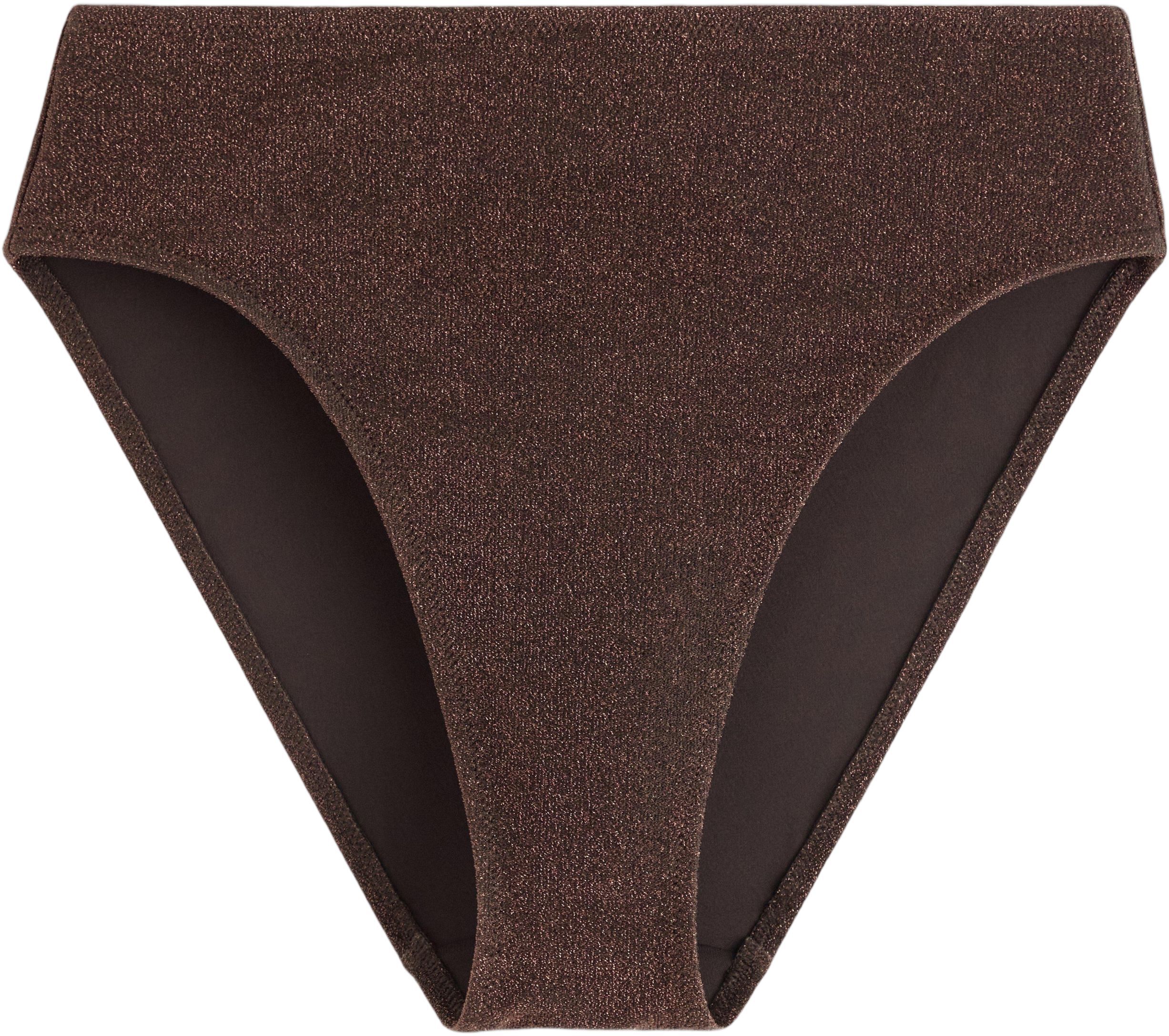 H&oslash;jtaljet bikiniunderdel med lurex