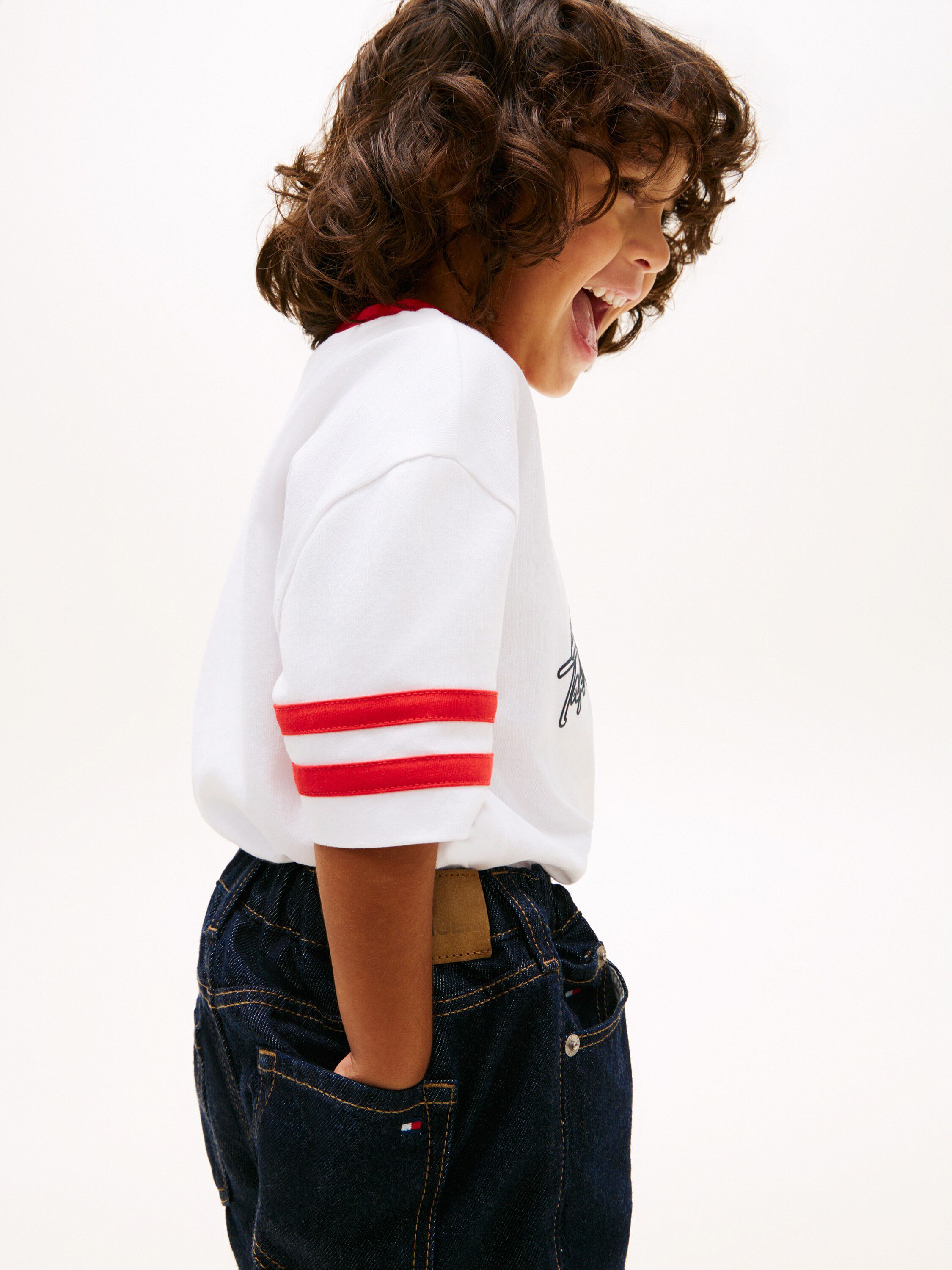 Elasticated Straight Leg Jeans