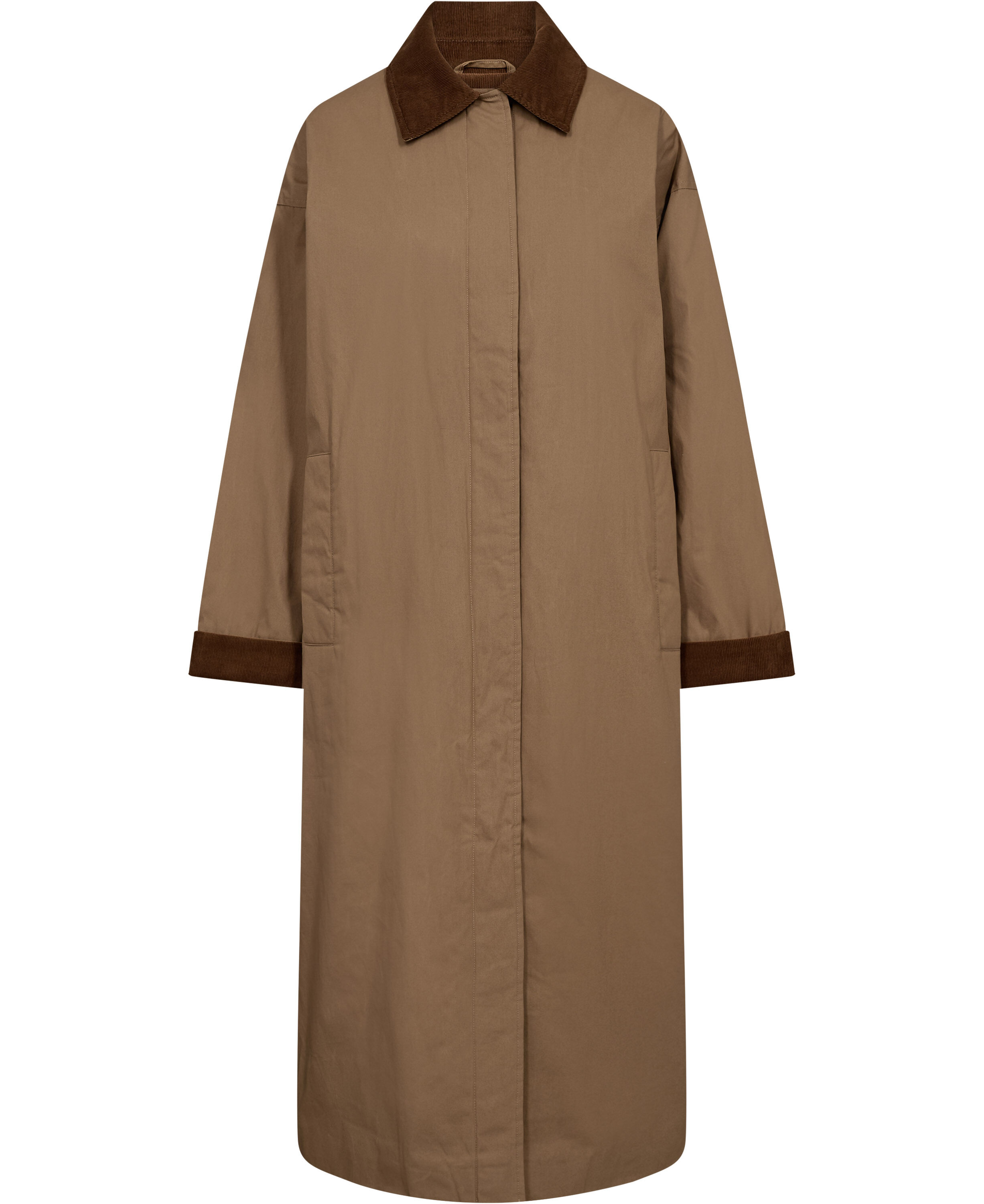 Emmy 1 coated jakke med fl&oslash;jskanter - GRS