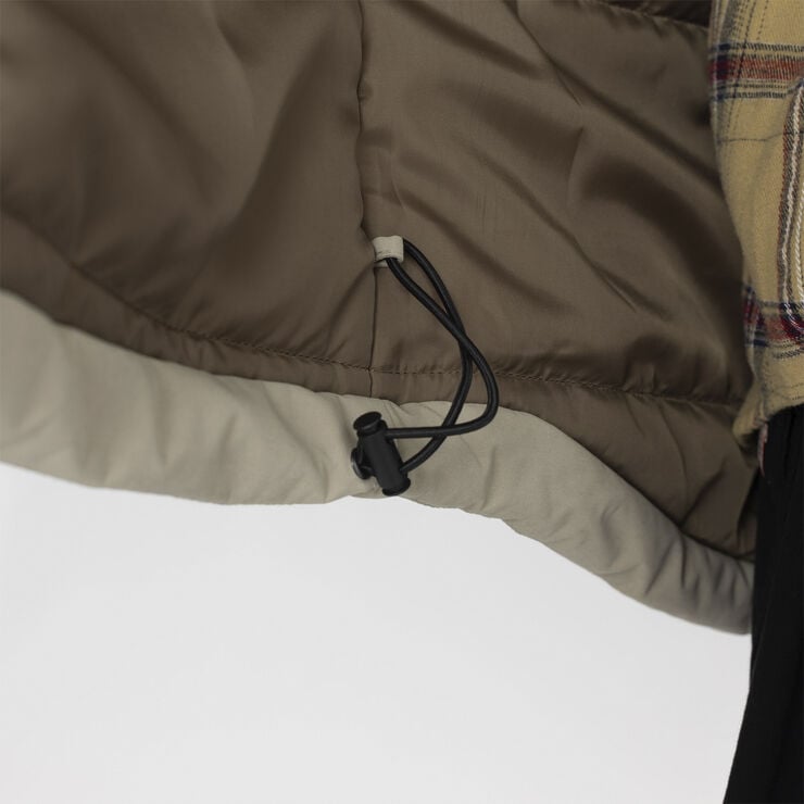 Short, hooded parka jacket with zipper pockets