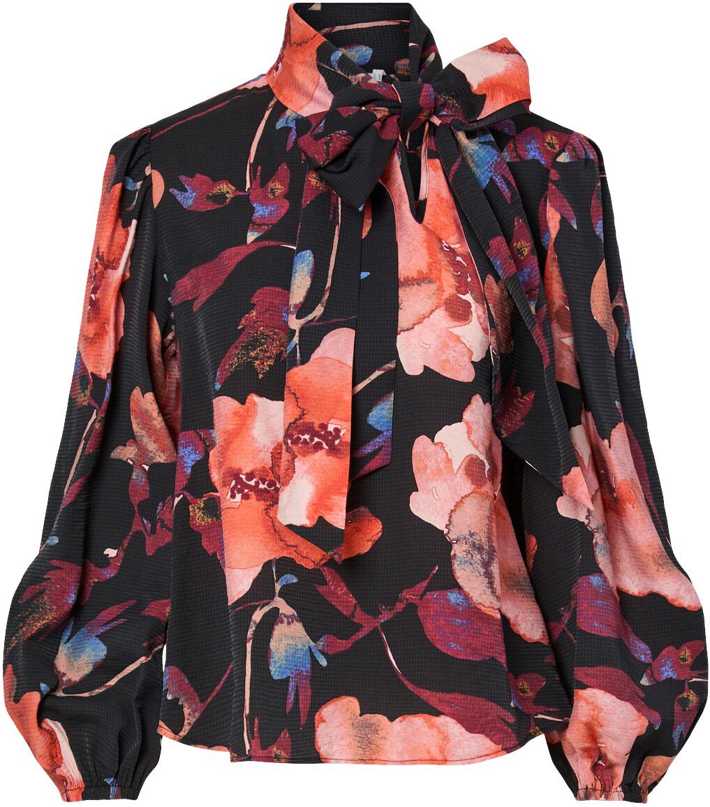 YASPILANA LS TIE NECK TOP S.