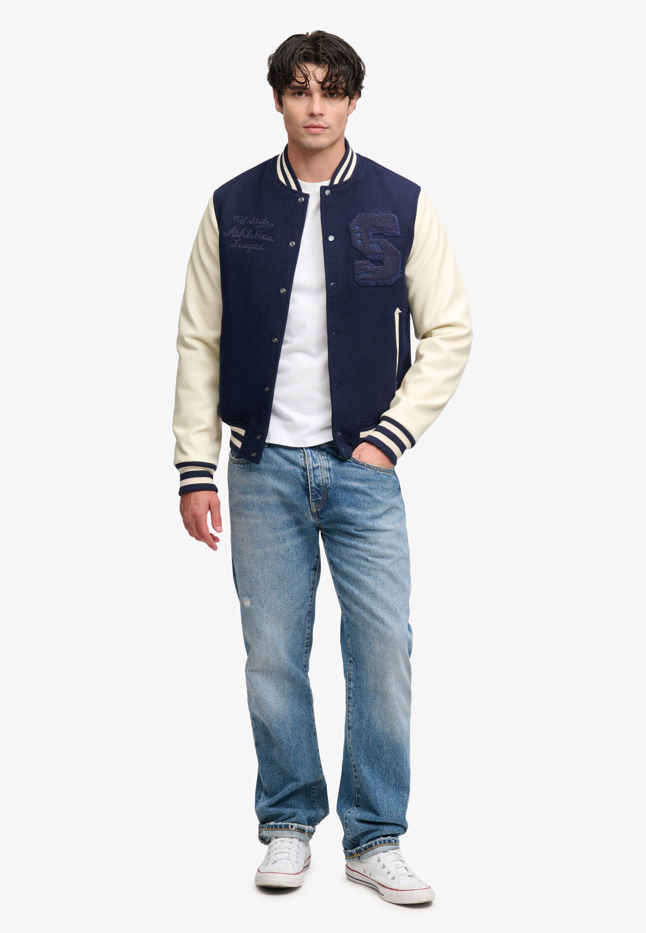 VINTAGE PATCHED VARSITY JKT