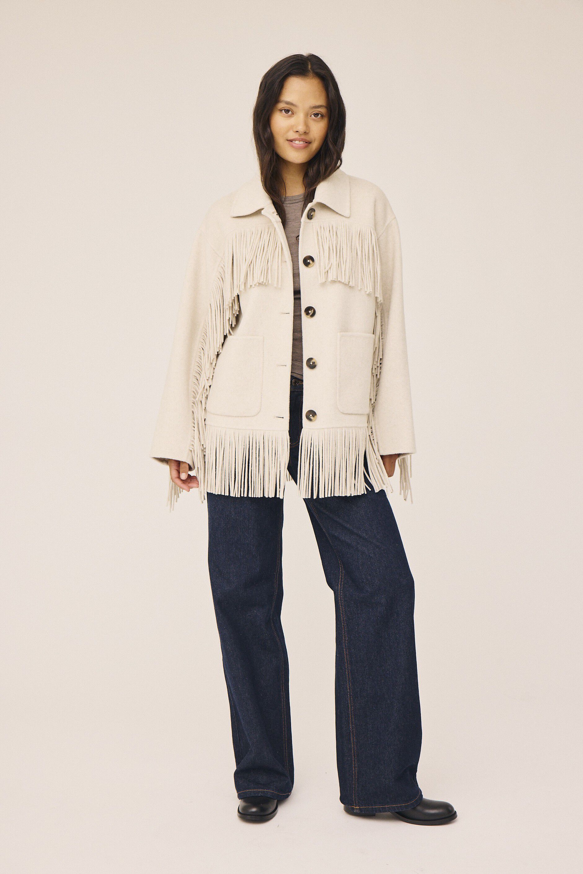 Reeva 14 Jacket with Fringes - GRS