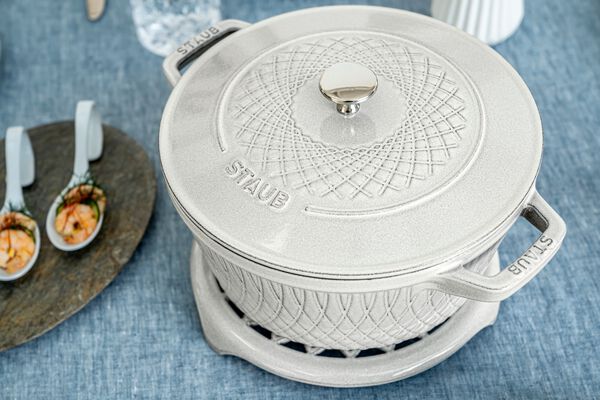 La Cocotte Cocotte 24 cm / 4 l, Rund, White Truffle, Støbeje