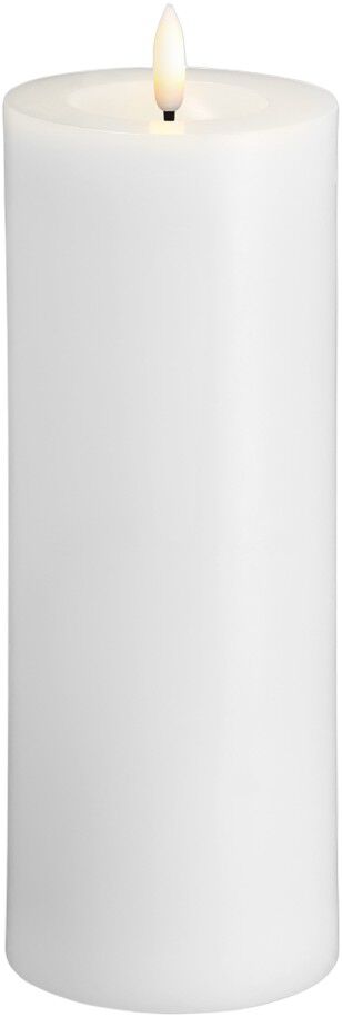 Moods & More - LED Pillar Candles, Silk, Melted, Classic white, 74x200