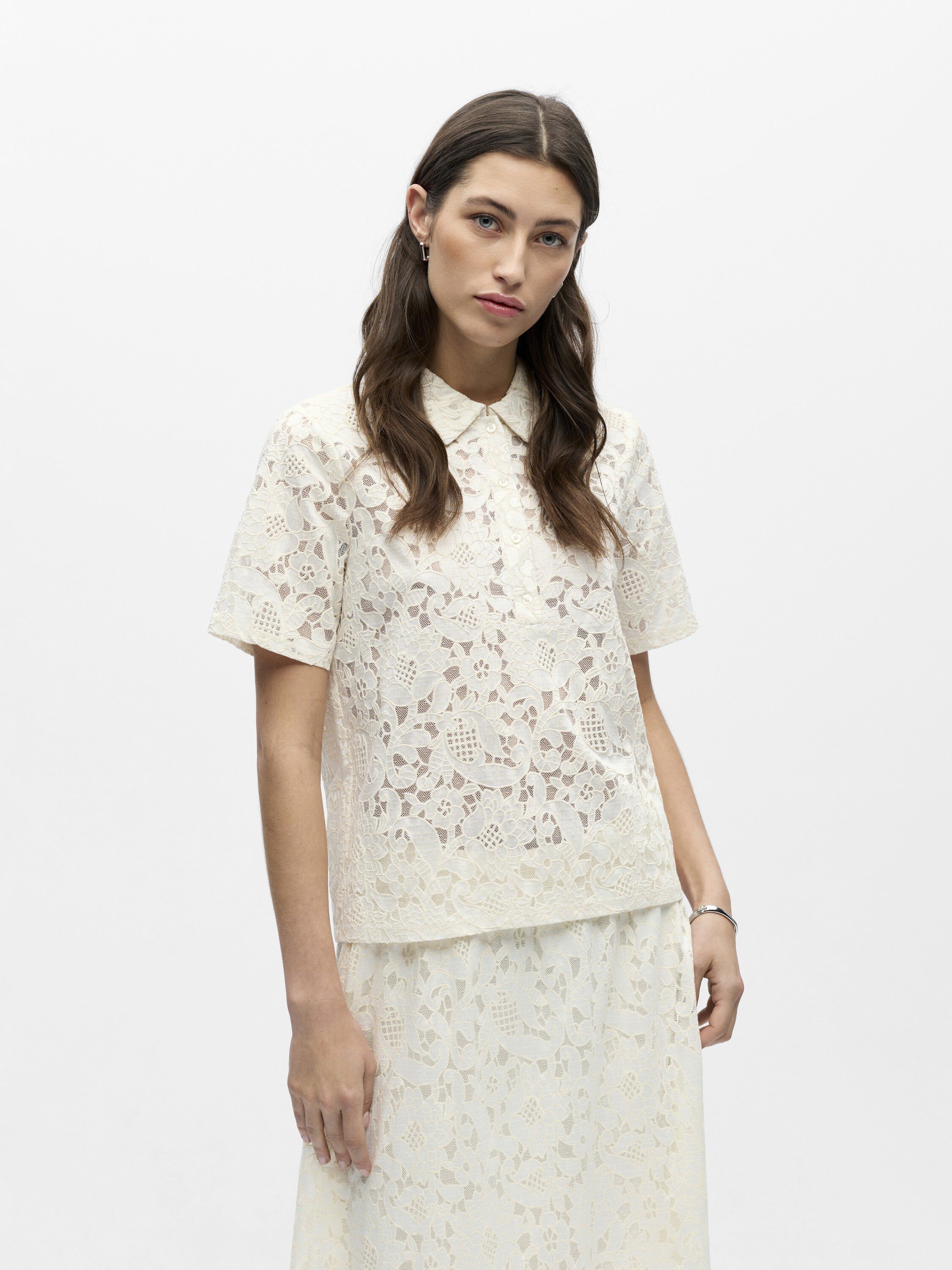 Objbianca S/S Lo Polo Top Noos