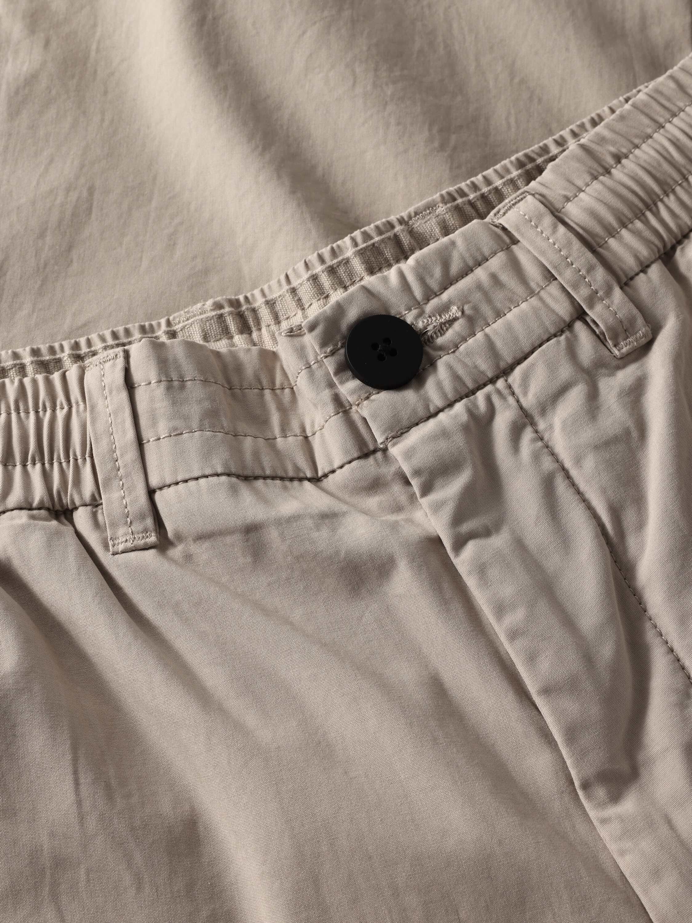 TIM tapered poplin elastic waist string pants - GOTS/Vegan