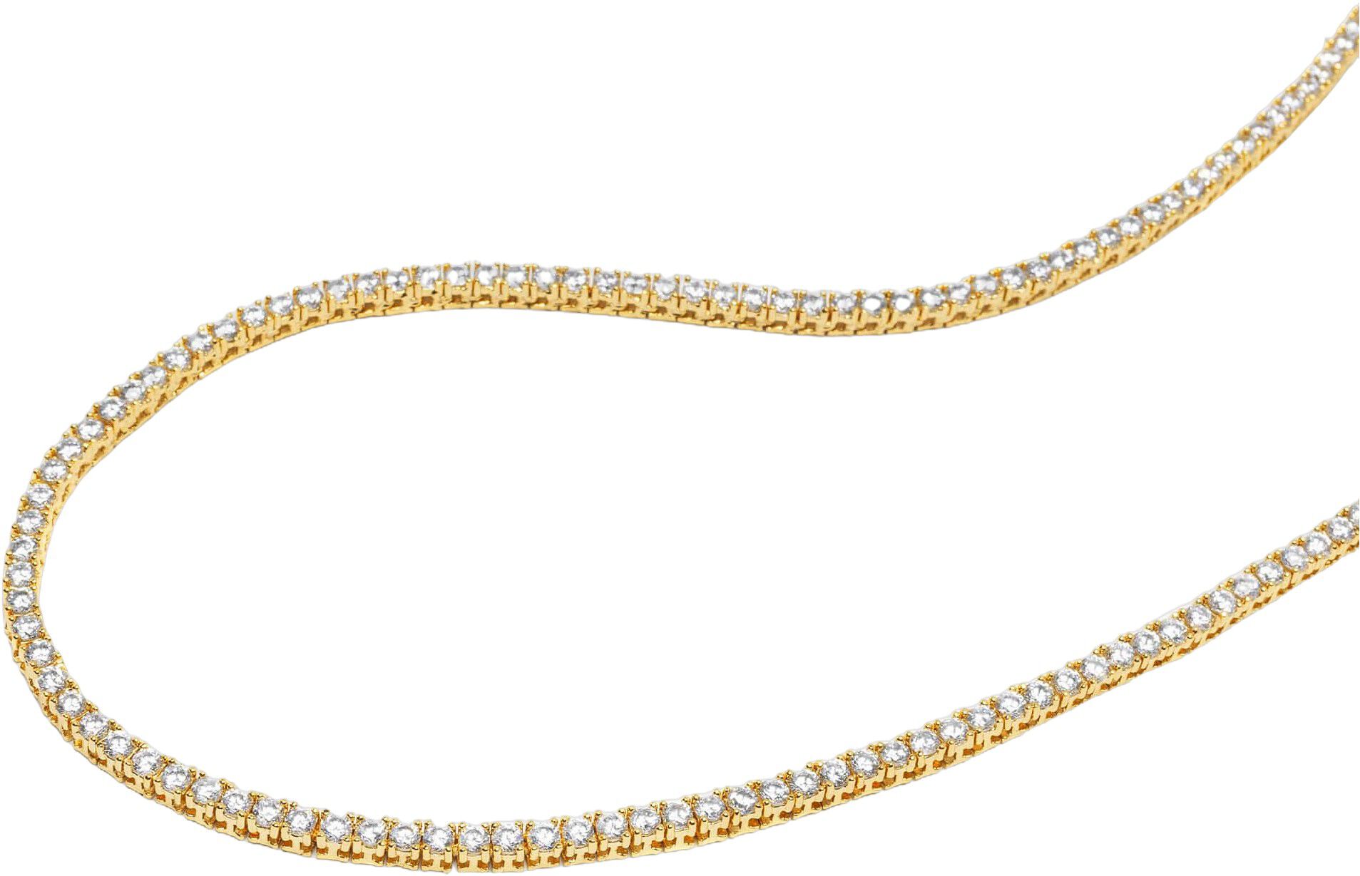 Mini Tennis Necklace in Gold