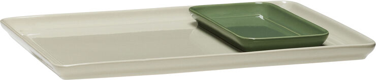 Amare Bakke Sand/Grøn sæt af 2