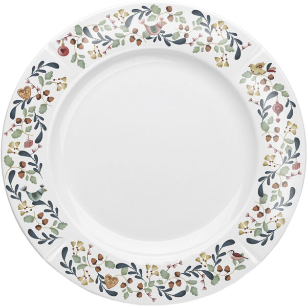 GC Cottage Tallerken Ø27 cm hvid m. deko