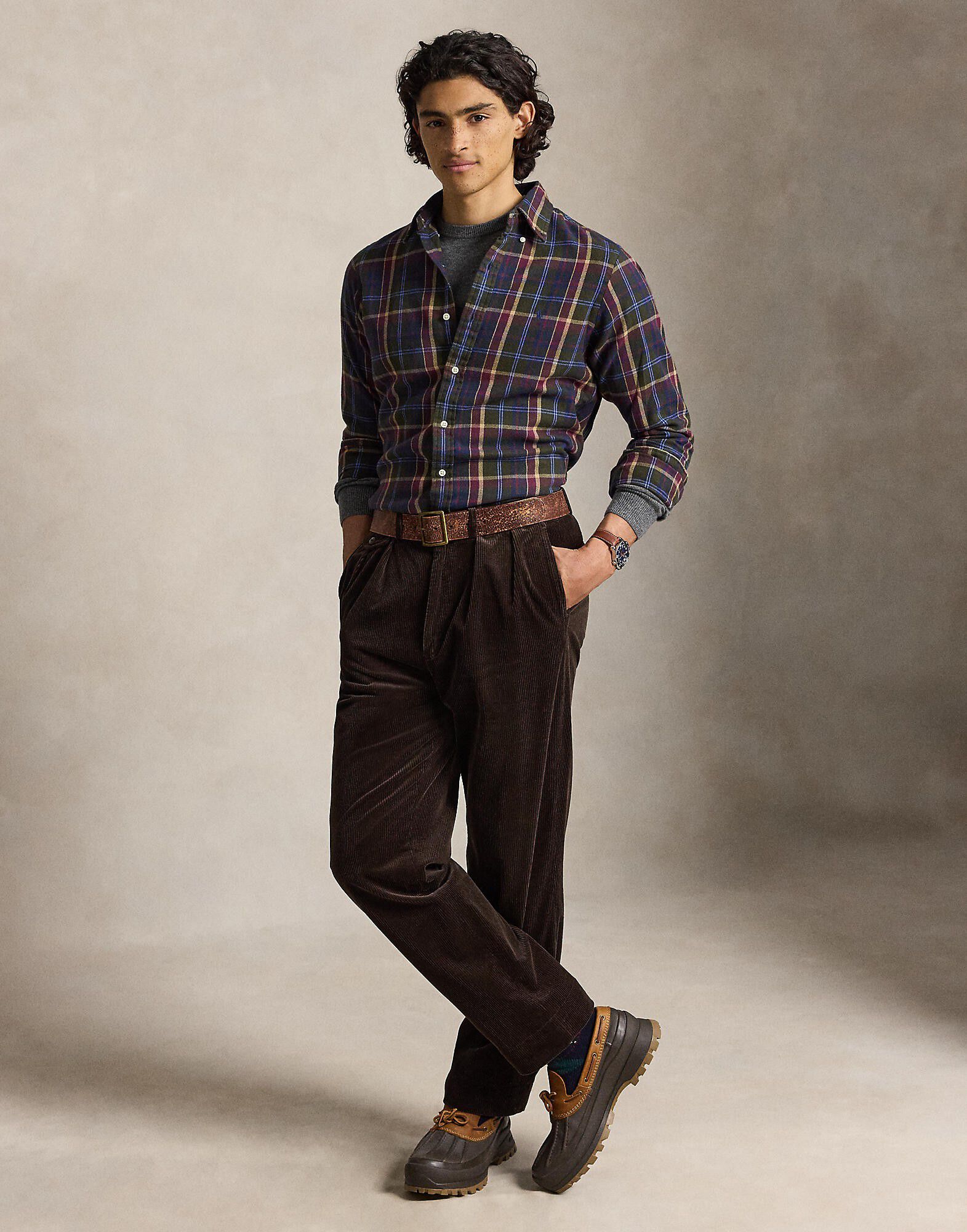 Custom Fit Plaid Flannel Shirt