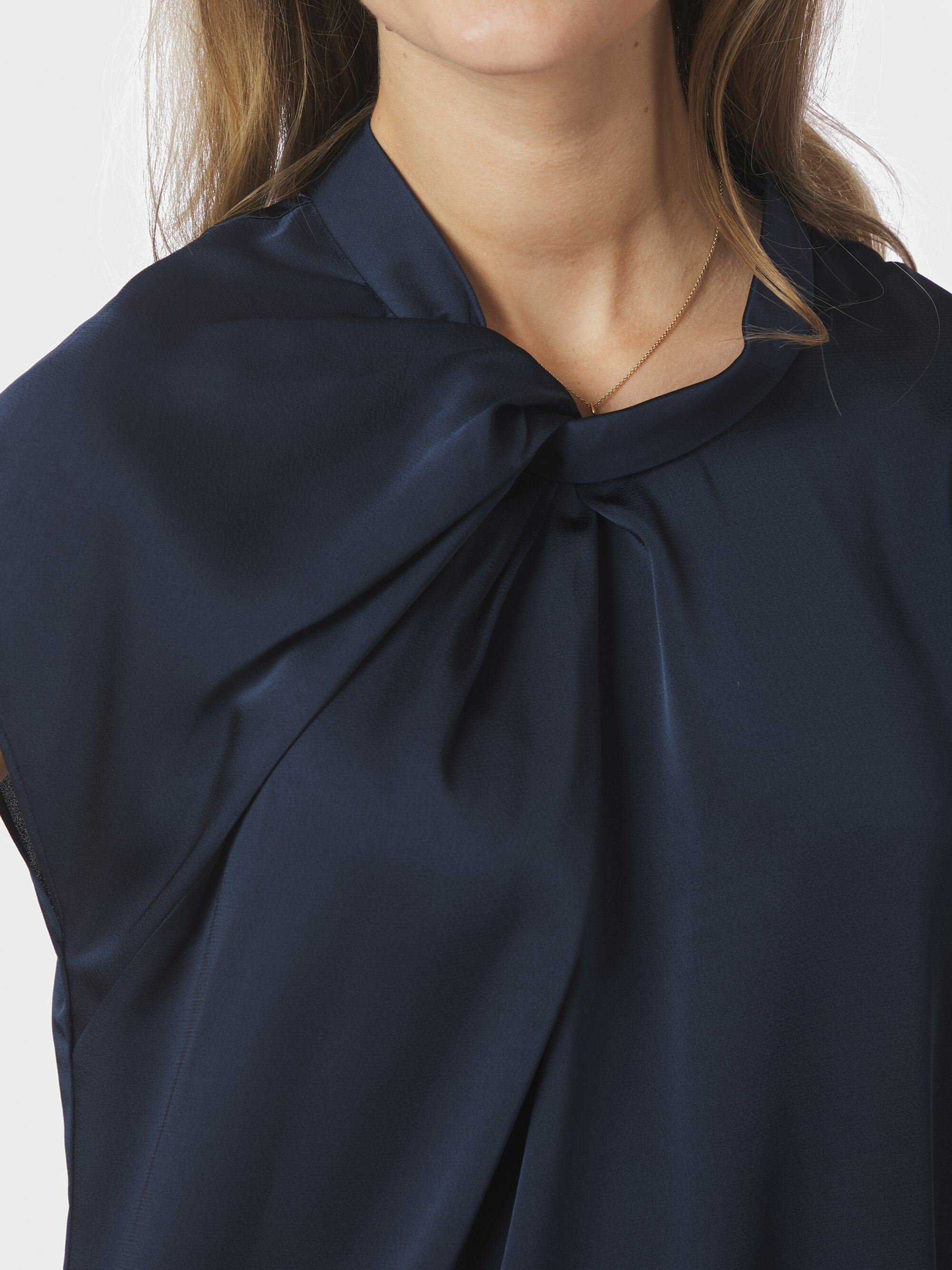Fleur Drapy Satin Blouse