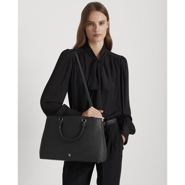 Crosshatch Leather Large Hanna Satchel