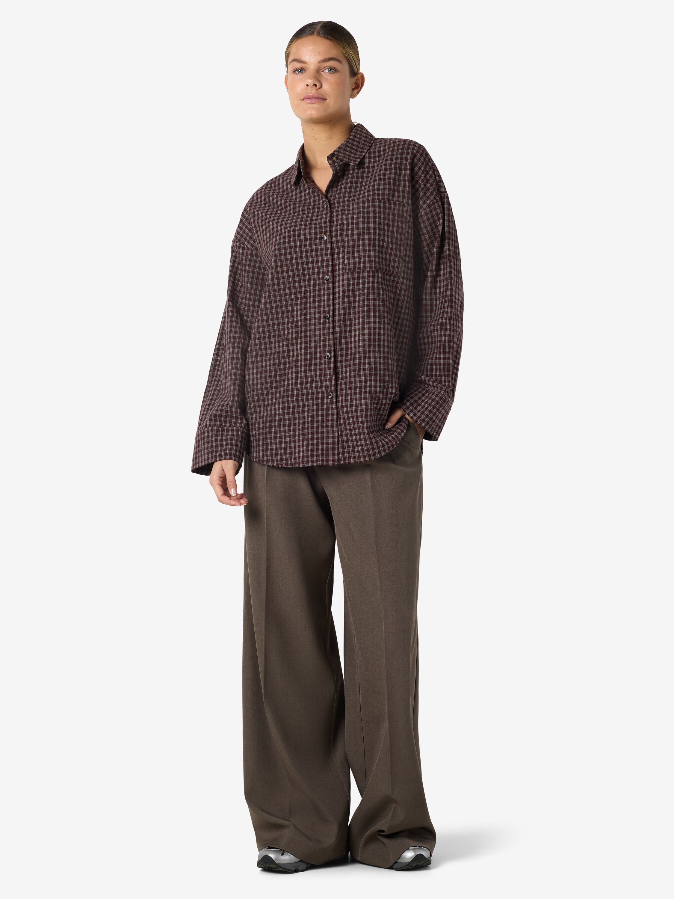 Nmhailey Zoe L/S rutete skjorte / Tnt10