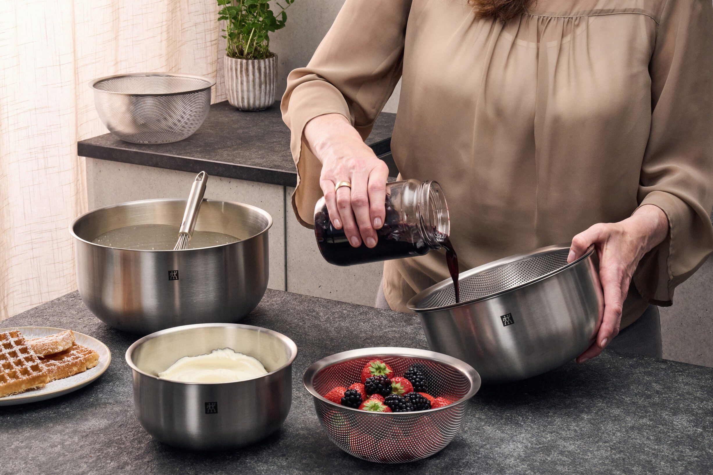 K&oslash;kkenudstyr s&aelig;t, 3-dele, 18/10 rustfrit st&aring;l